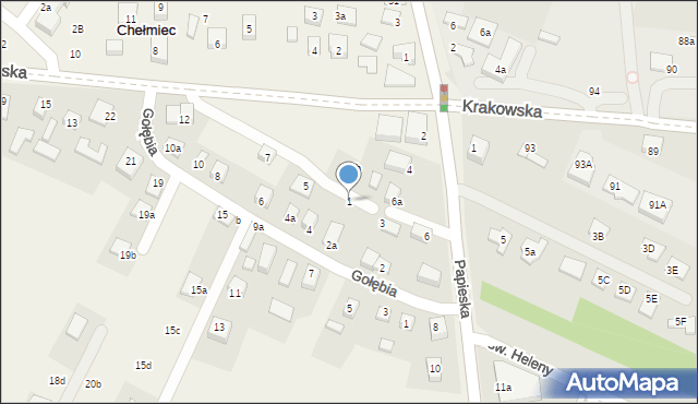 Chełmiec, Limanowska, 1, mapa Chełmiec