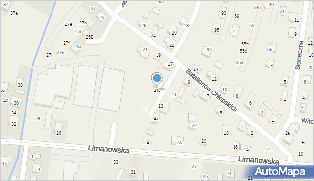 Chełmiec, Limanowska, 24c, mapa Chełmiec