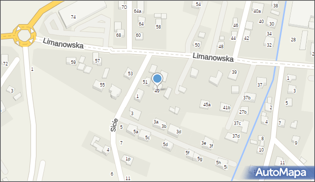 Chełmiec, Limanowska, 49, mapa Chełmiec