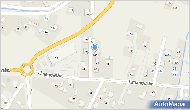 Chełmiec, Limanowska, 64a, mapa Chełmiec