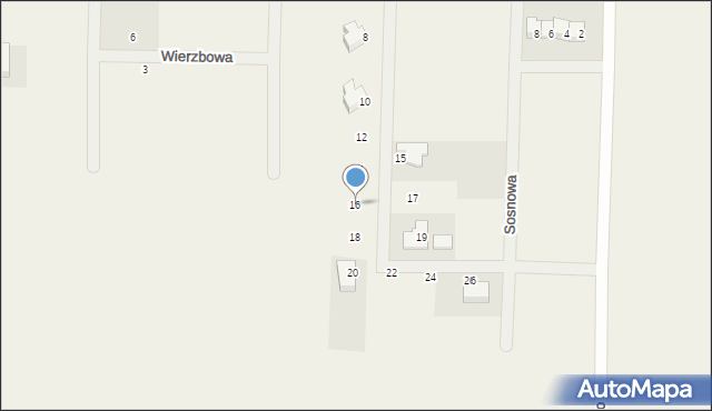 Chmieleniec, Lipowa, 16, mapa Chmieleniec