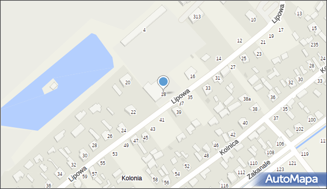 Chmielów, Lipowa, 18, mapa Chmielów