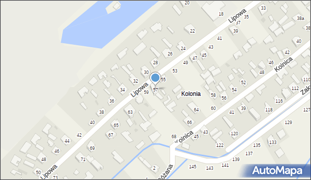 Chmielów, Lipowa, 57, mapa Chmielów
