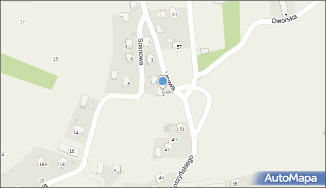 Chorowice, Lipowa, 1, mapa Chorowice