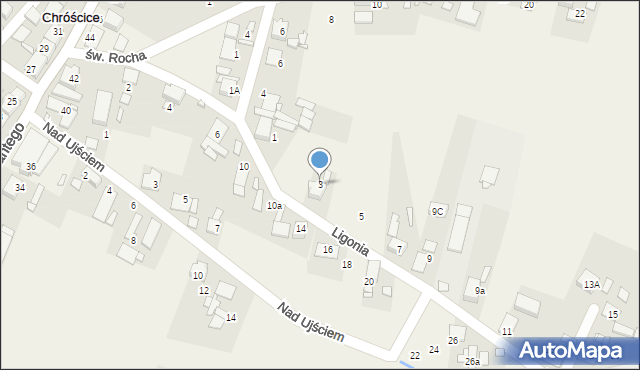 Chróścice, Ligonia, 3, mapa Chróścice
