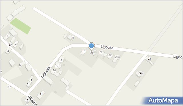 Chrósty, Ligocka, 18, mapa Chrósty