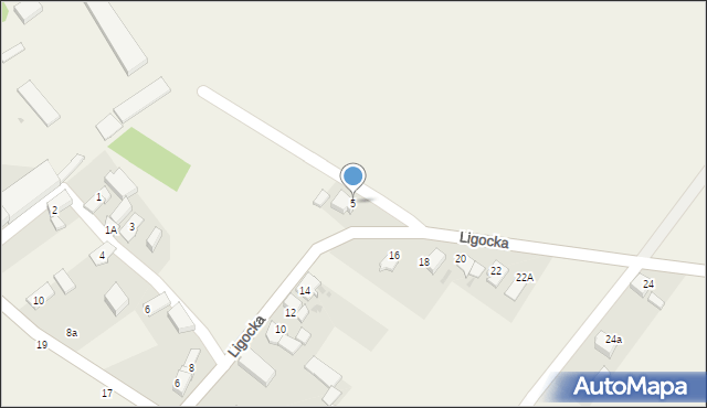 Chrósty, Ligocka, 5, mapa Chrósty