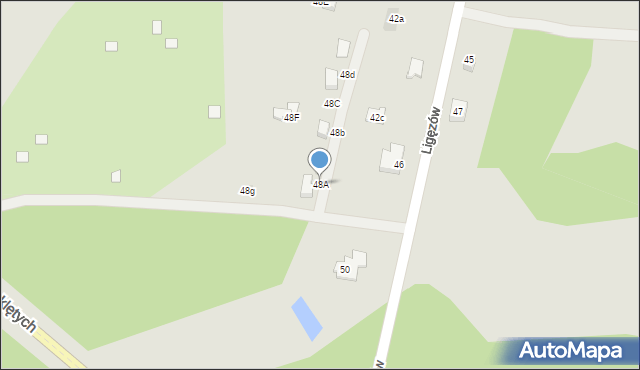 Chrzanów, Ligęzów, 48A, mapa Chrzanów