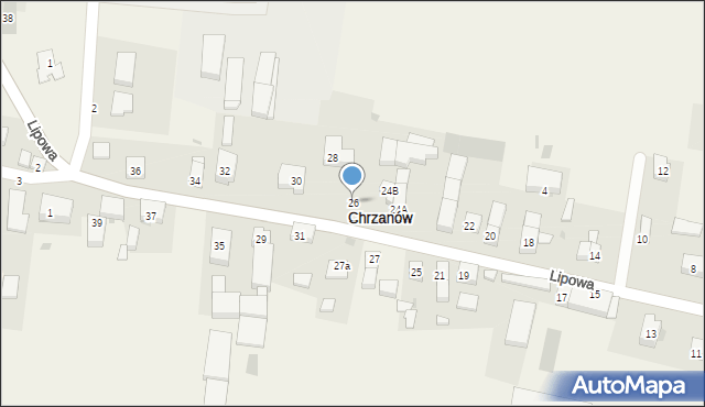 Chrzanów, Lipowa, 26, mapa Chrzanów