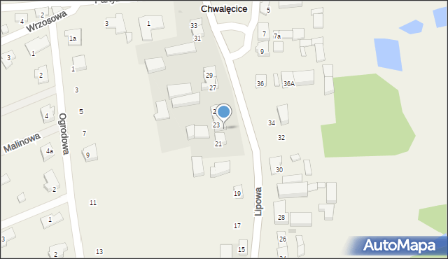 Chwalęcice, Lipowa, 23a, mapa Chwalęcice