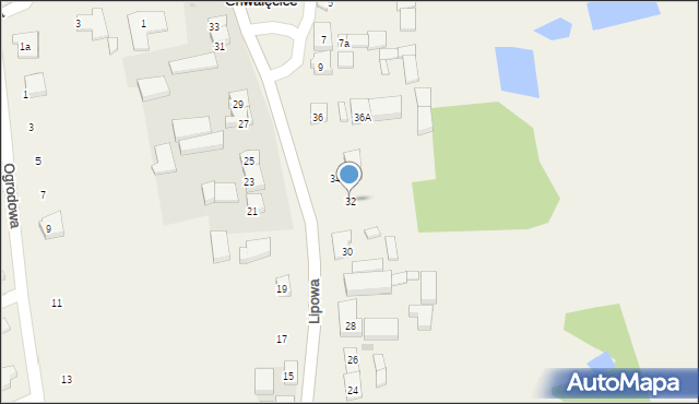 Chwalęcice, Lipowa, 32, mapa Chwalęcice