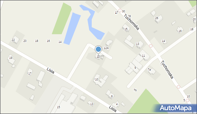 Chwaszczyno, Lisia, 12, mapa Chwaszczyno