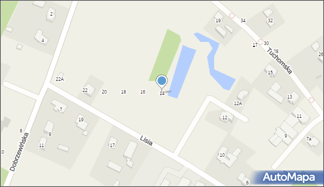 Chwaszczyno, Lisia, 14, mapa Chwaszczyno