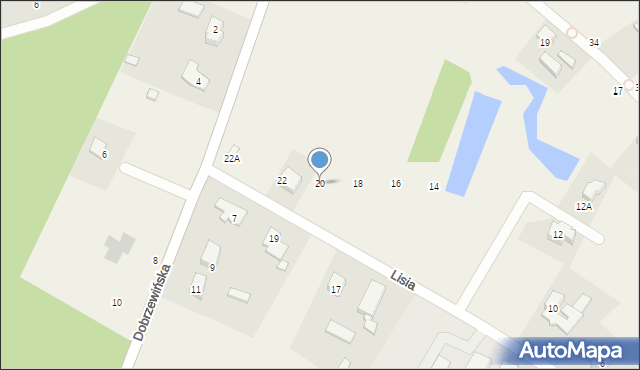 Chwaszczyno, Lisia, 20, mapa Chwaszczyno