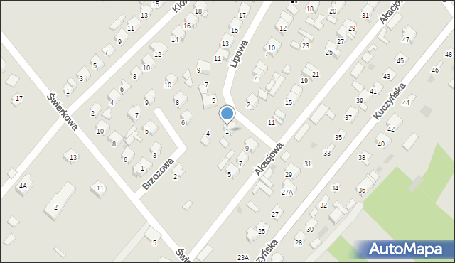 Ciechanowiec, Lipowa, 1, mapa Ciechanowiec