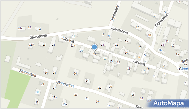Ciechów, Lipowa, 19, mapa Ciechów