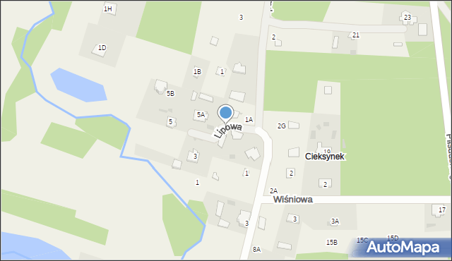 Cieksyn, Lipowa, 7, mapa Cieksyn