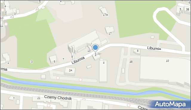 Cieszyn, Liburnia, 2, mapa Cieszyna