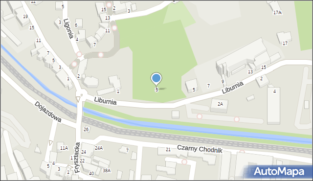 Cieszyn, Liburnia, 3, mapa Cieszyna