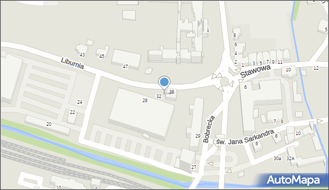 Cieszyn, Liburnia, 34, mapa Cieszyna