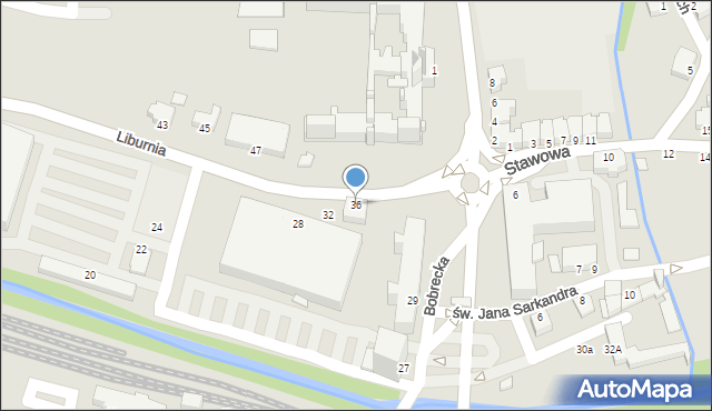 Cieszyn, Liburnia, 36, mapa Cieszyna