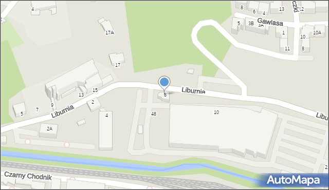 Cieszyn, Liburnia, 8, mapa Cieszyna