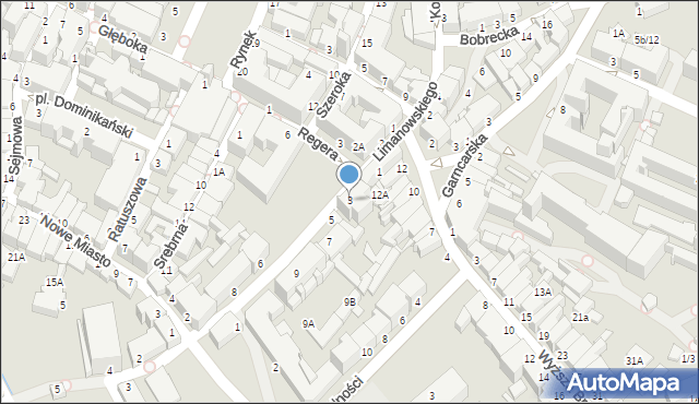 Cieszyn, Limanowskiego Bolesława, 3, mapa Cieszyna