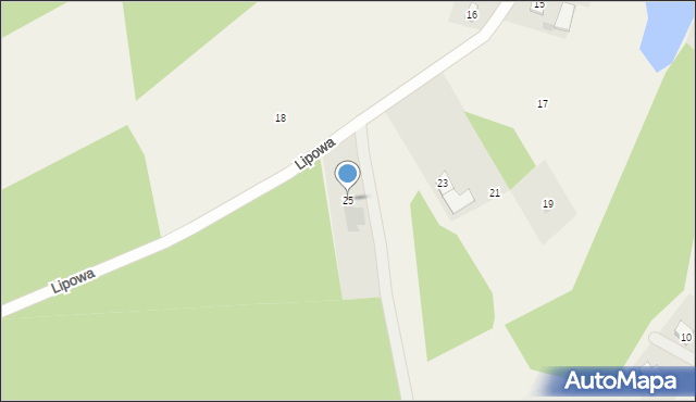 Cis, Lipowa, 25, mapa Cis