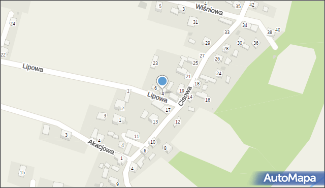 Cisiec, Lipowa, 4, mapa Cisiec