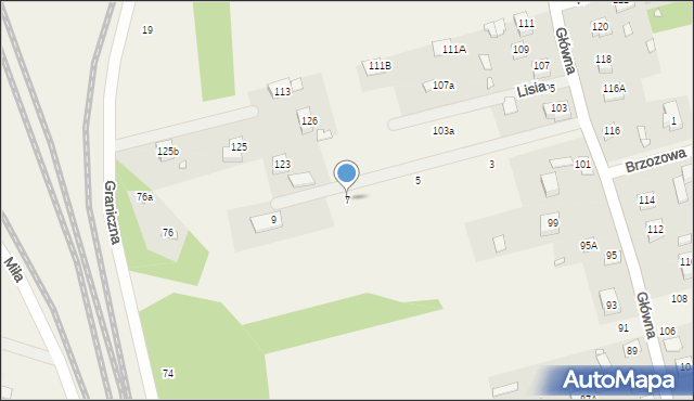 Czachówek, Lisia, 7, mapa Czachówek