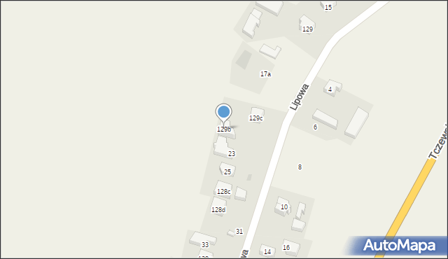 Czarlin, Lipowa, 129b, mapa Czarlin