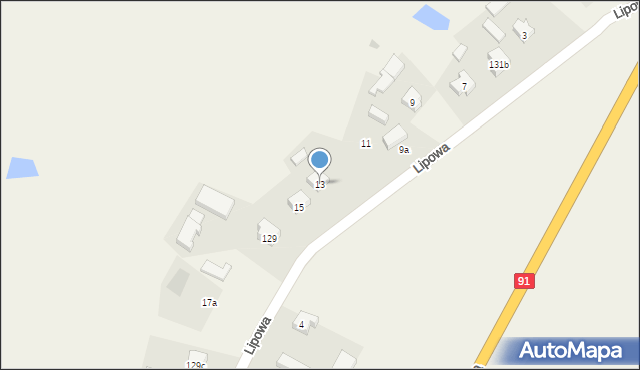 Czarlin, Lipowa, 13, mapa Czarlin