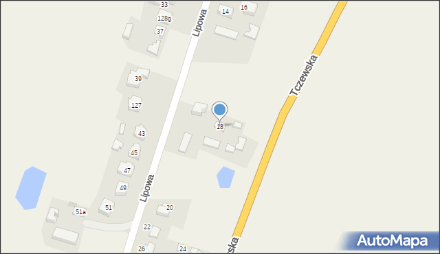 Czarlin, Lipowa, 18, mapa Czarlin