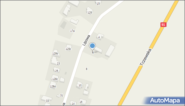 Czarlin, Lipowa, 6, mapa Czarlin