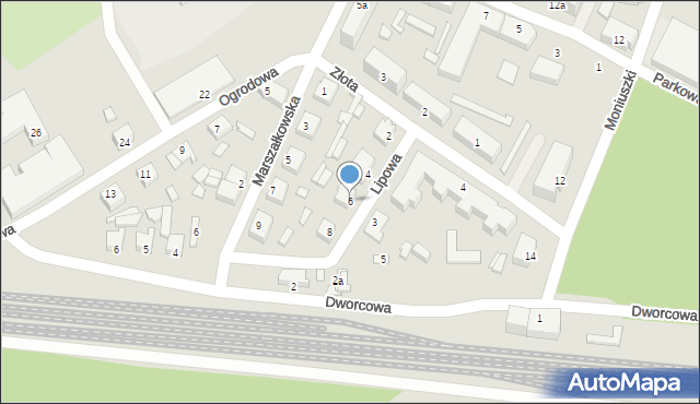 Czarne, Lipowa, 6, mapa Czarne