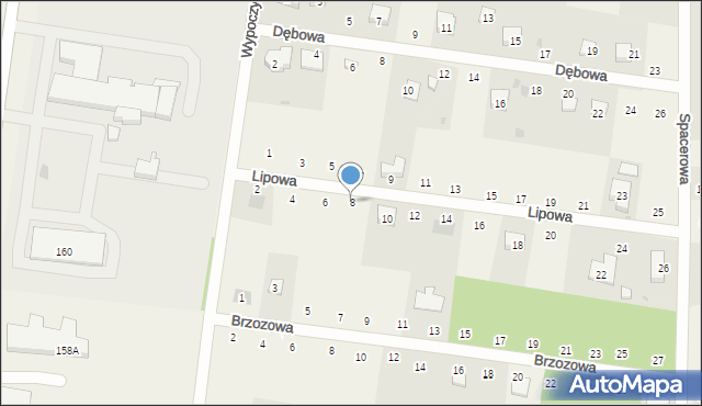 Czarnocin, Lipowa, 8, mapa Czarnocin