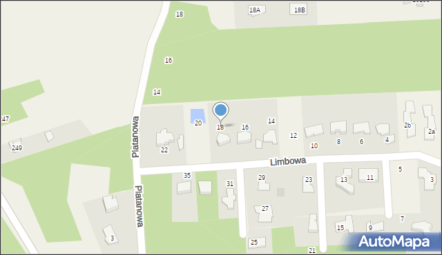 Czarny Las, Limbowa, 18, mapa Czarny Las