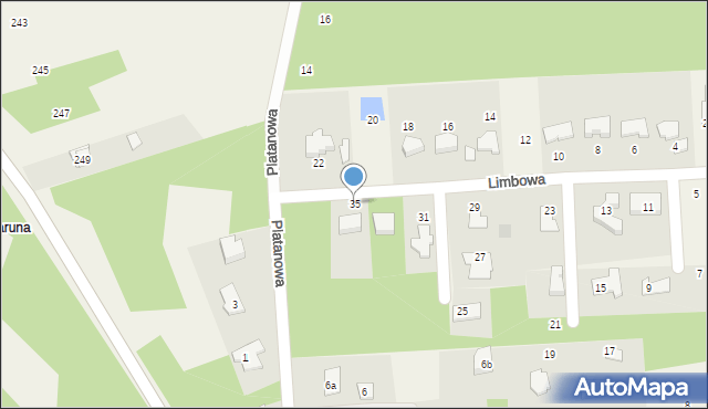 Czarny Las, Limbowa, 35, mapa Czarny Las