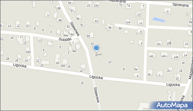 Czechowice-Dziedzice, Ligocka, 12, mapa Czechowic-Dziedzic