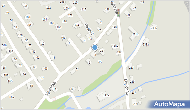 Czechowice-Dziedzice, Lipowska, 3, mapa Czechowic-Dziedzic