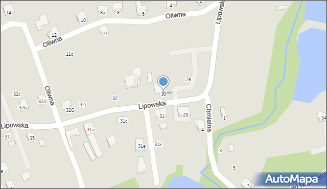 Czechowice-Dziedzice, Lipowska, 30, mapa Czechowic-Dziedzic