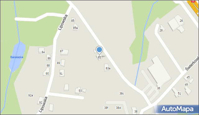 Czechowice-Dziedzice, Lipowska, 83, mapa Czechowic-Dziedzic