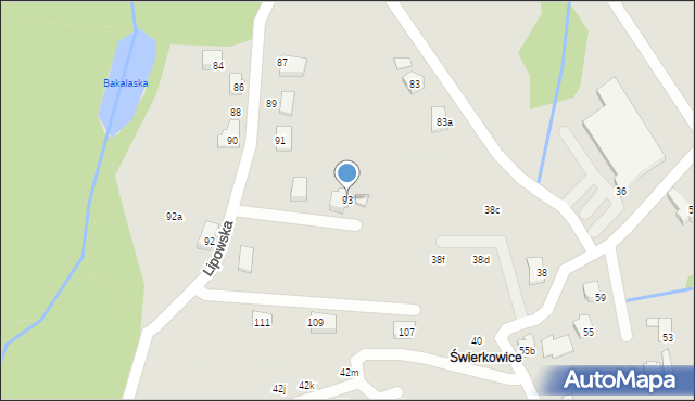 Czechowice-Dziedzice, Lipowska, 93, mapa Czechowic-Dziedzic