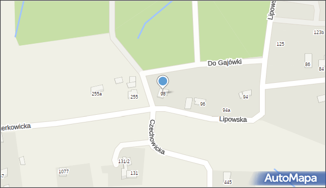 Czechowice-Dziedzice, Lipowska, 98, mapa Czechowic-Dziedzic