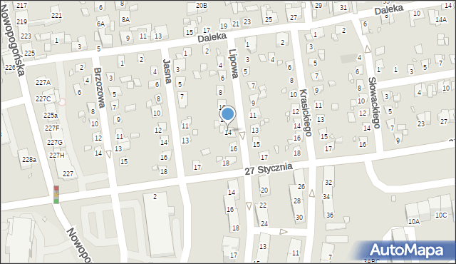 Czeladź, Lipowa, 14, mapa Czeladź