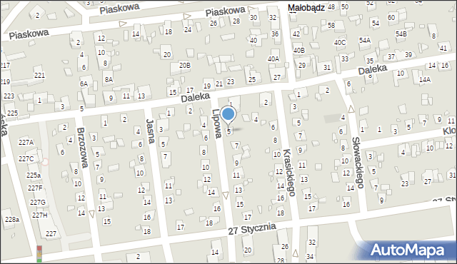 Czeladź, Lipowa, 5, mapa Czeladź