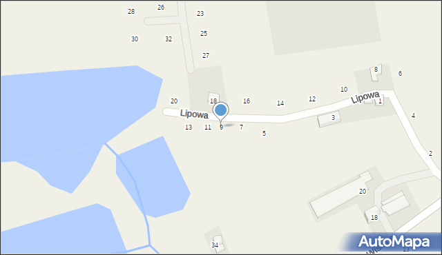 Czernichów, Lipowa, 9, mapa Czernichów