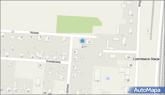 Czerniewice, Lipowa, 10, mapa Czerniewice