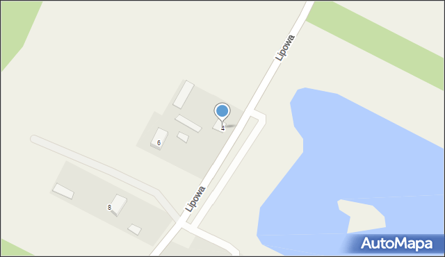 Czerwin, Lipowa, 4, mapa Czerwin