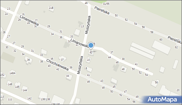 Częstochowa, Limanowska, 42, mapa Częstochowy
